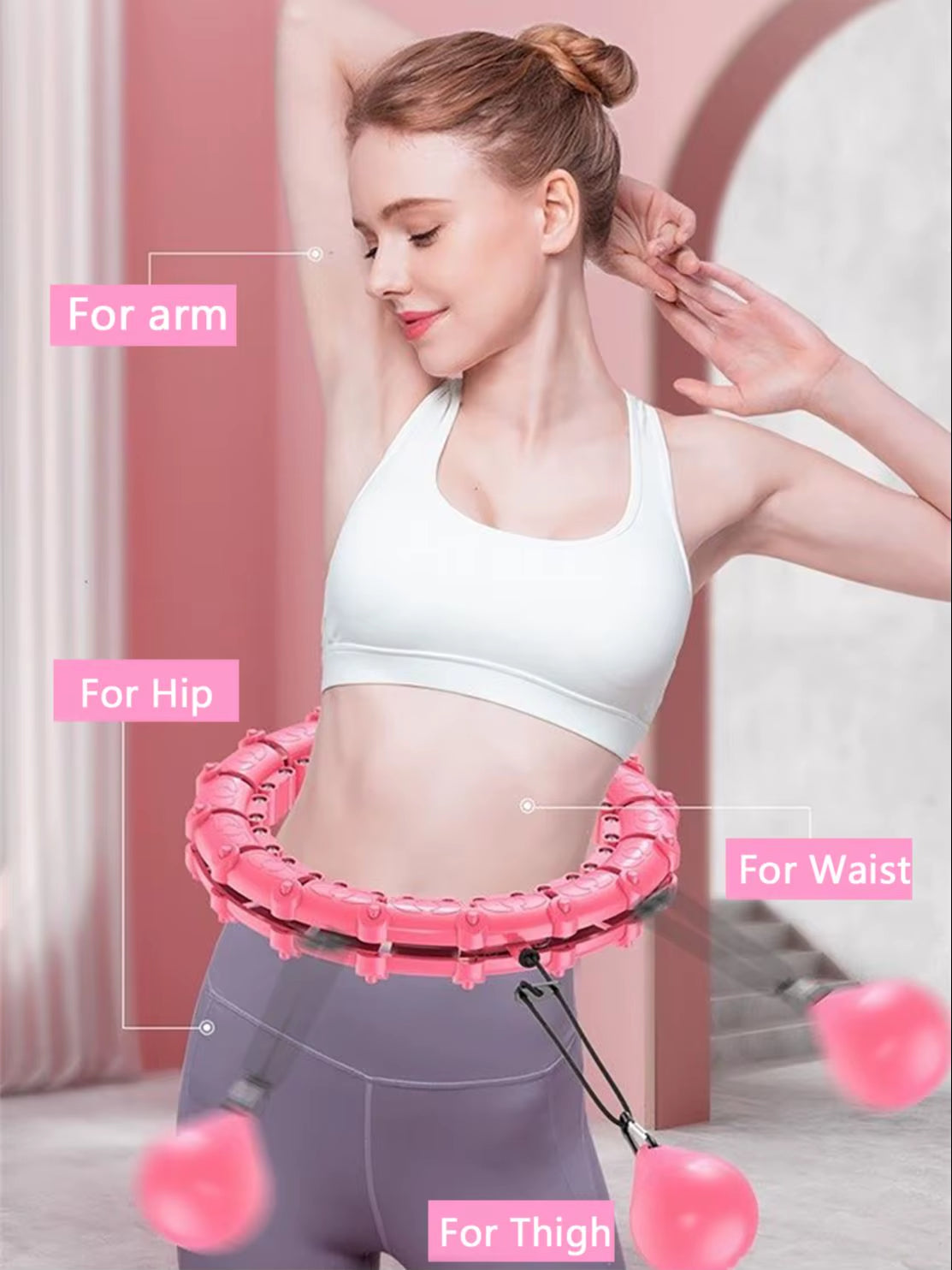 Fitness Sport Hoop Smart Upgrade Intelligent Sport Hoop Adjustable Thin Waist Exercise Gym Hoop Fitness Equipment Home Training